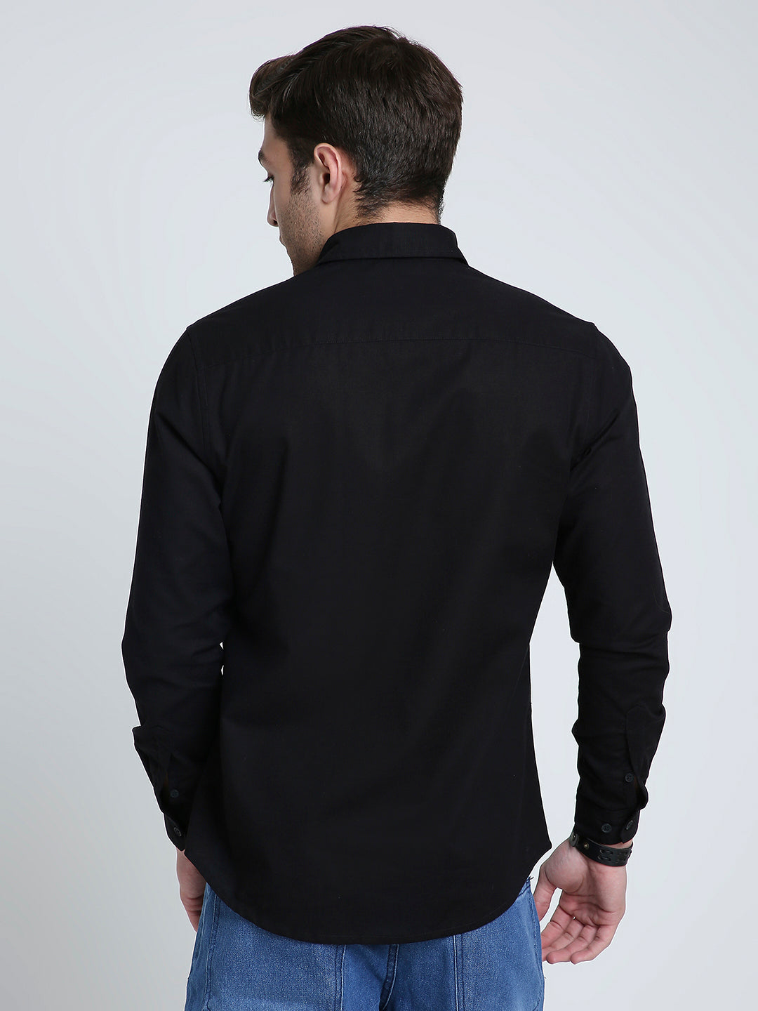 Jet Black Essentials Slub Shirt