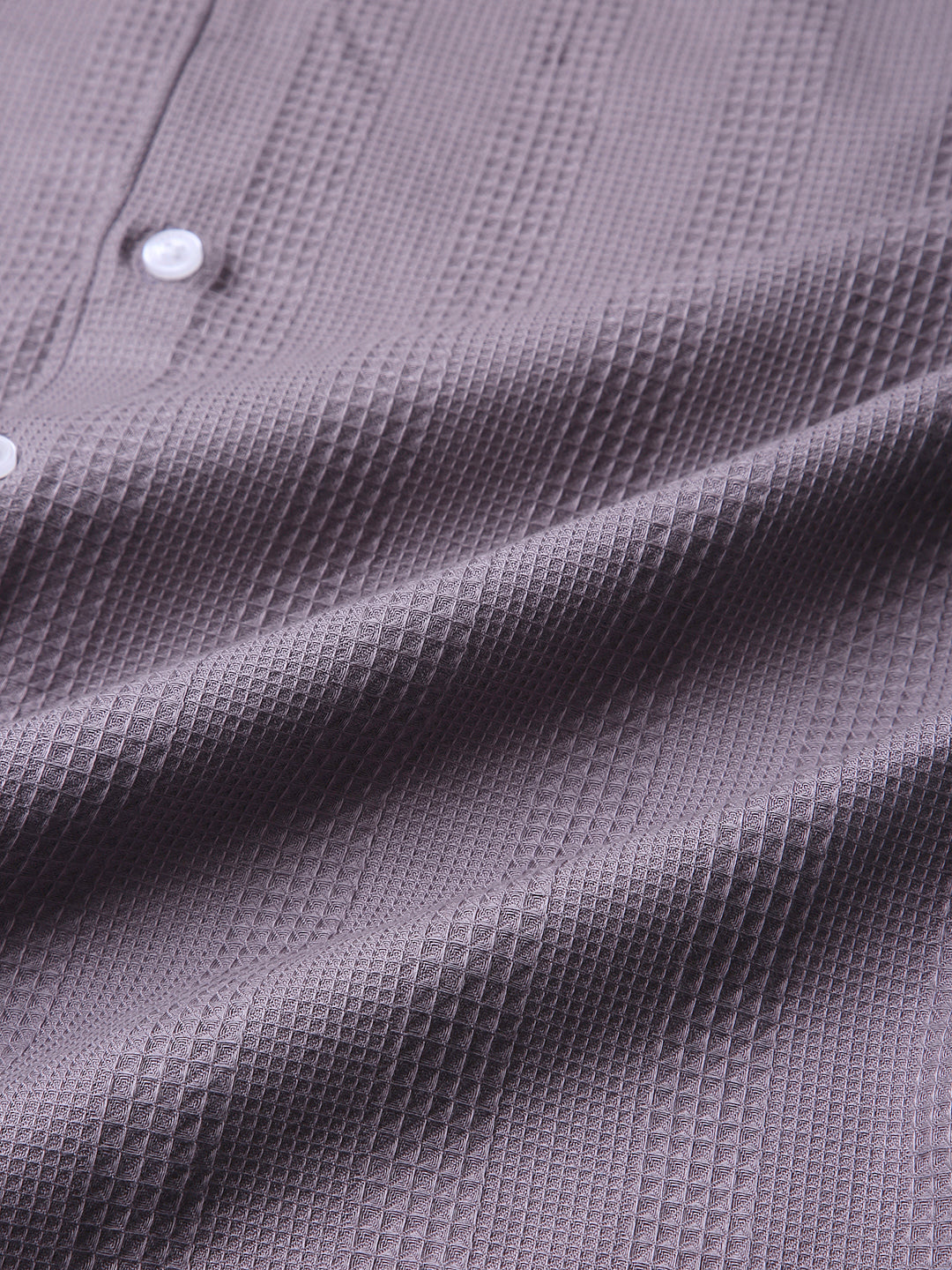 Smoky Mauve Waffle Grid Weave Shirt