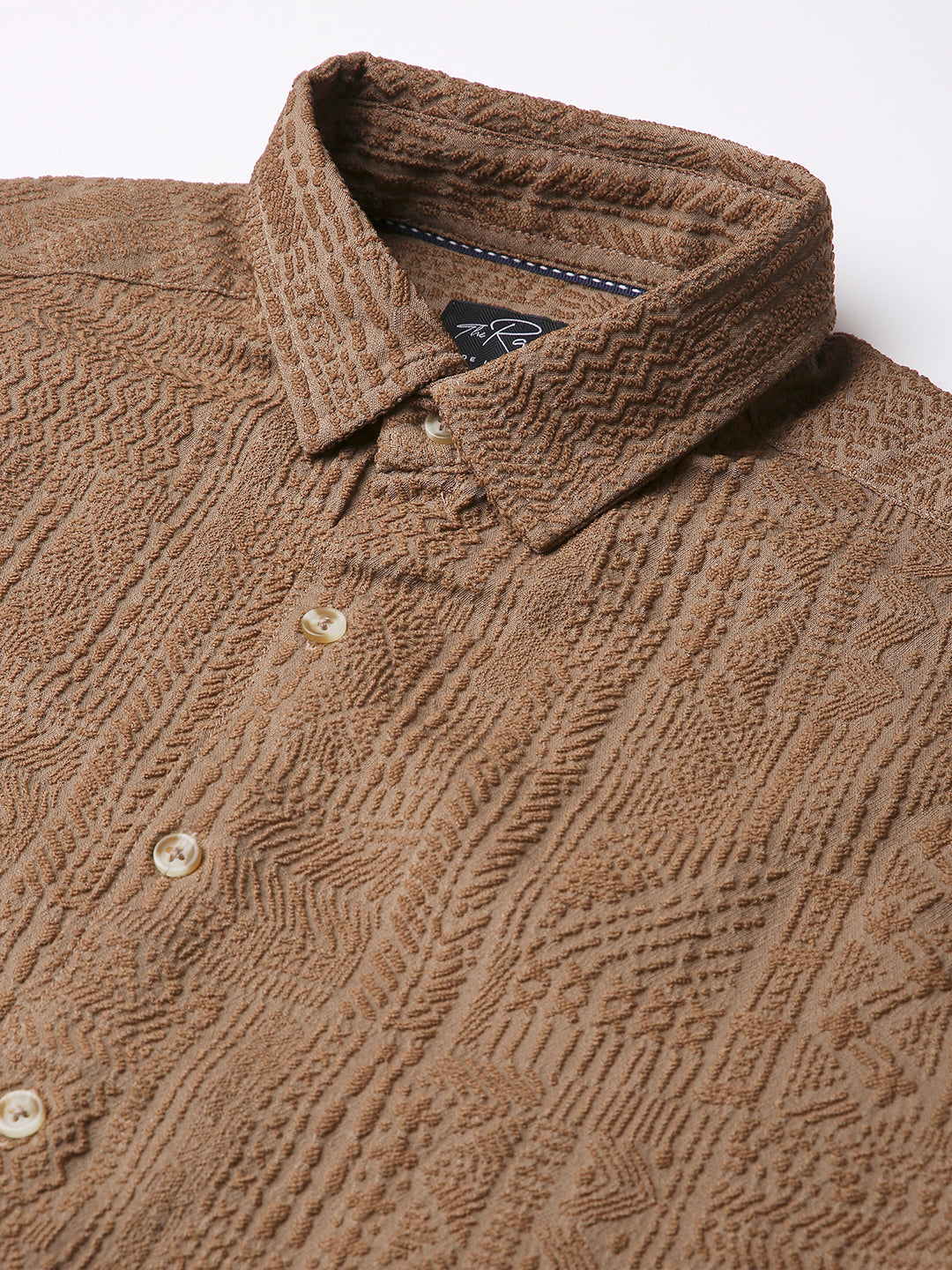 Intricate Rustic Charm Jacquard Shirt