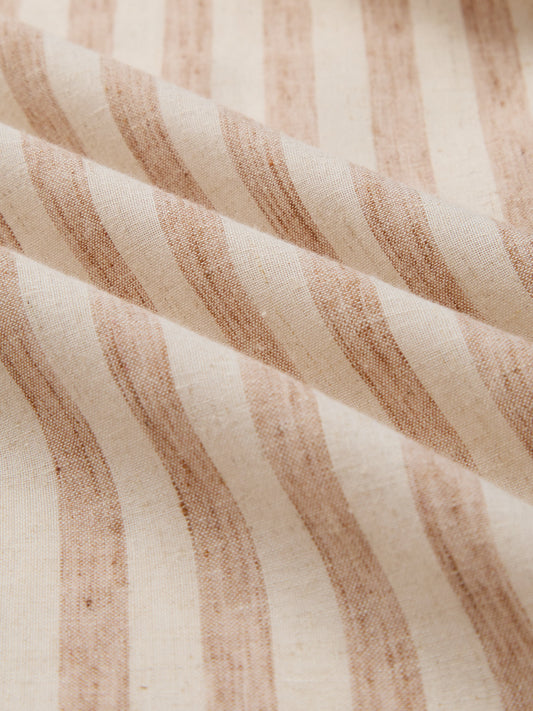 Sand Drift Paneled Stripe Linen Blend Shirt