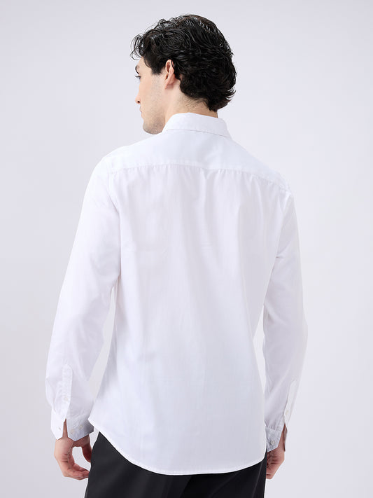 Pearl White Radiance Premium Satin Shirt