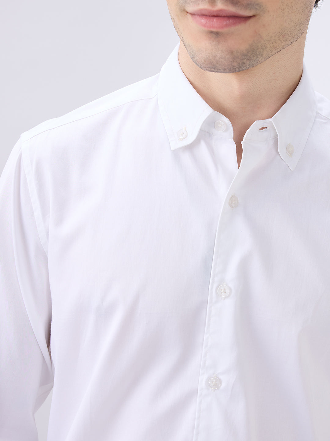 Pearl White Radiance Premium Satin Shirt