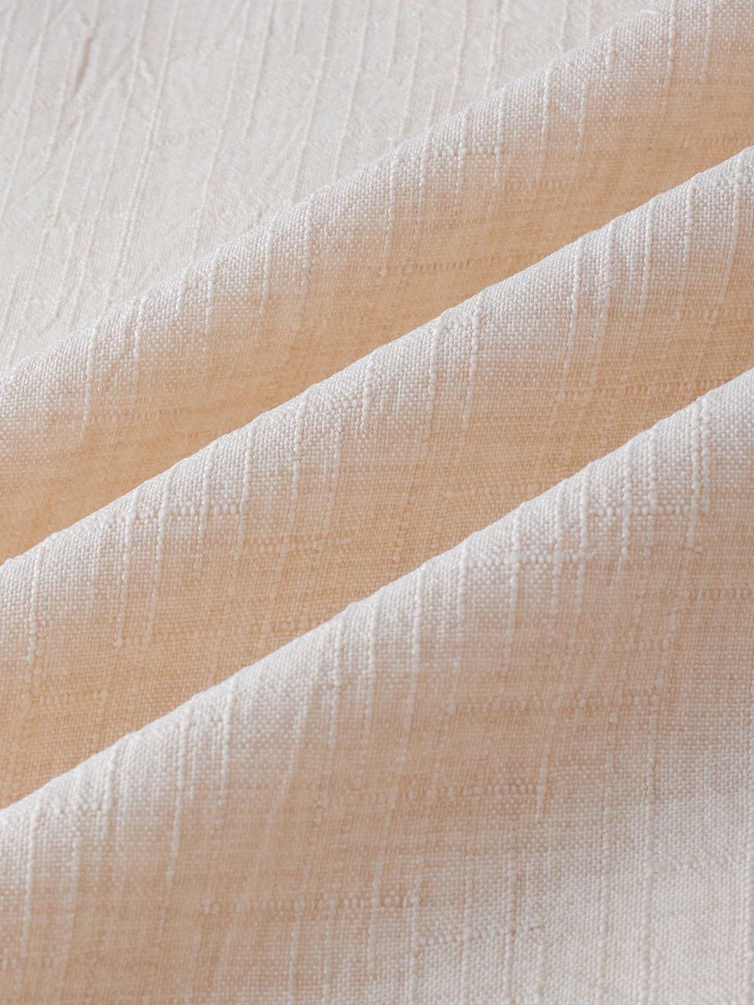 Elegant Cream Slub Textured Shirt