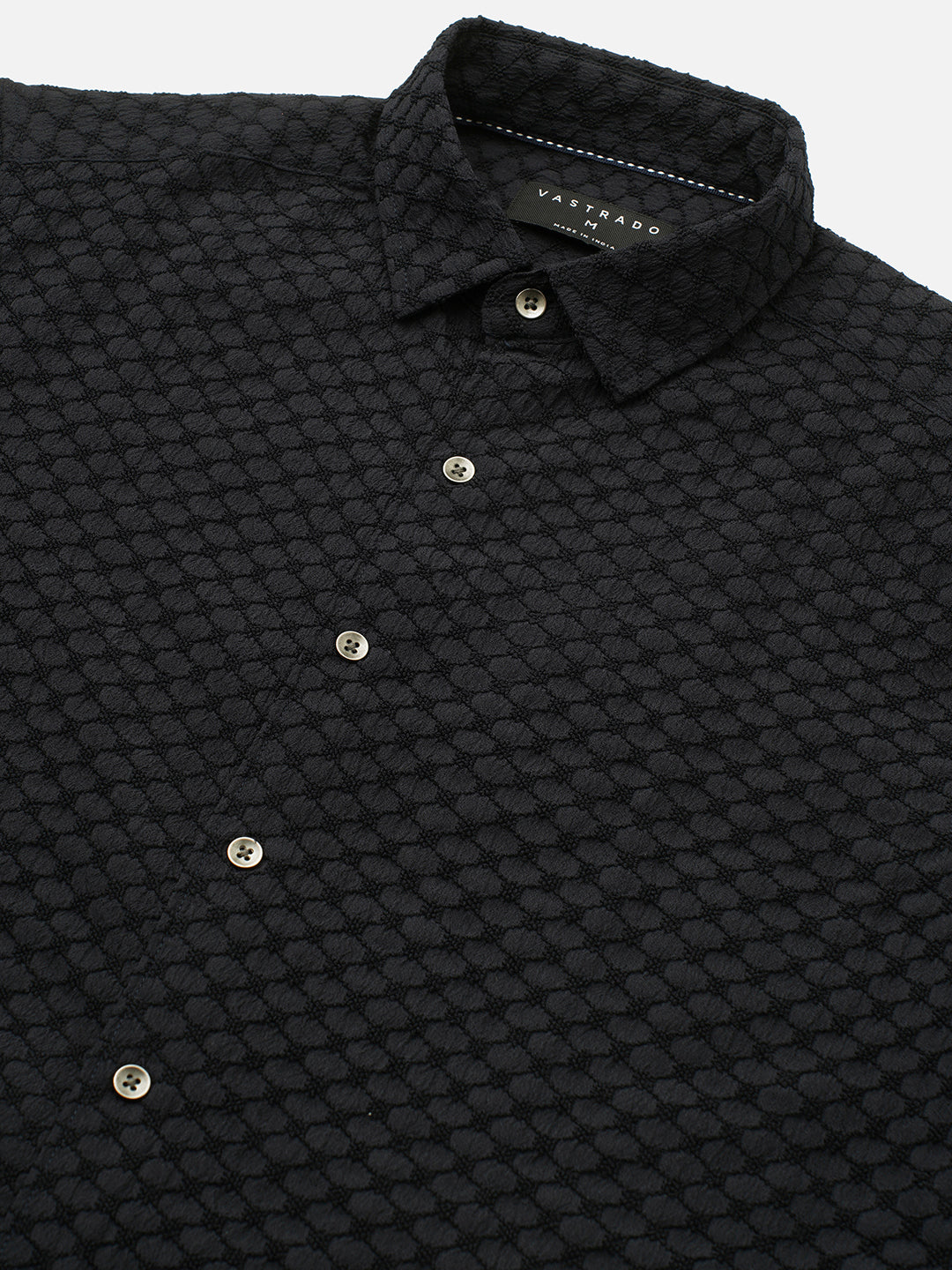 Classic Navy Textured Shirt