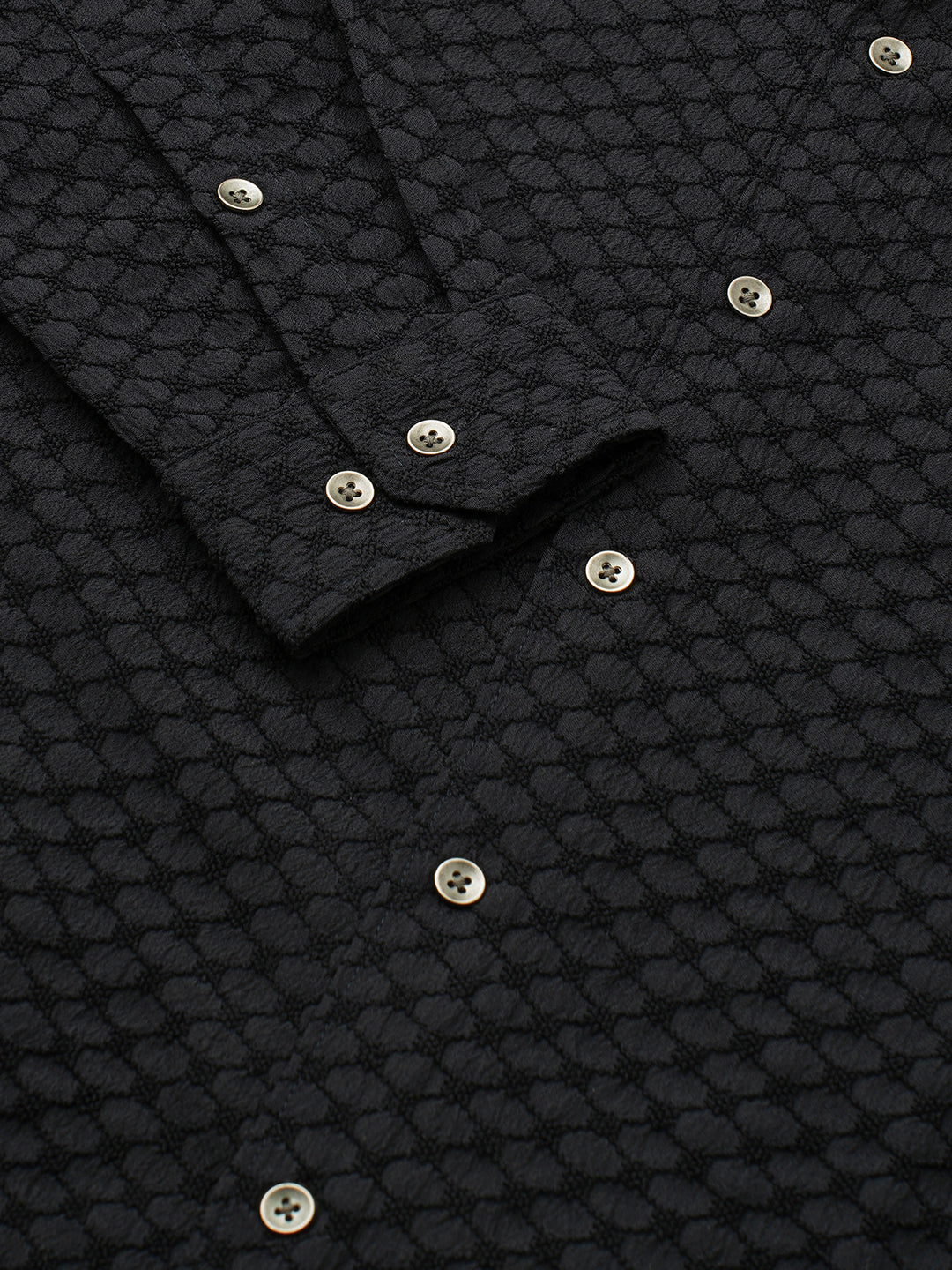 Classic Navy Textured Shirt