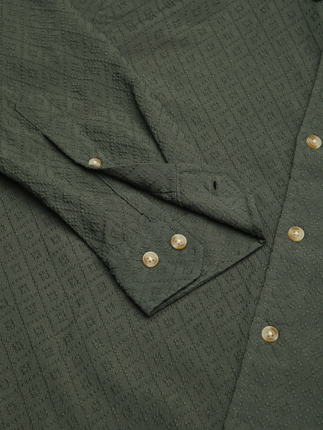 Forest Green Luxe Jacquard Shirt