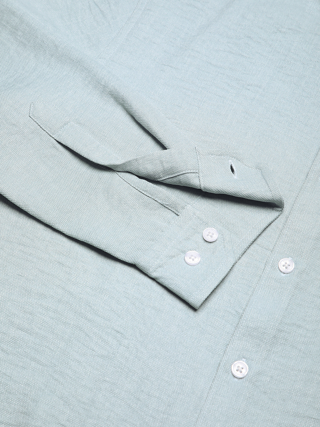 Pewter Blue Minimalist Crinkled Shirt