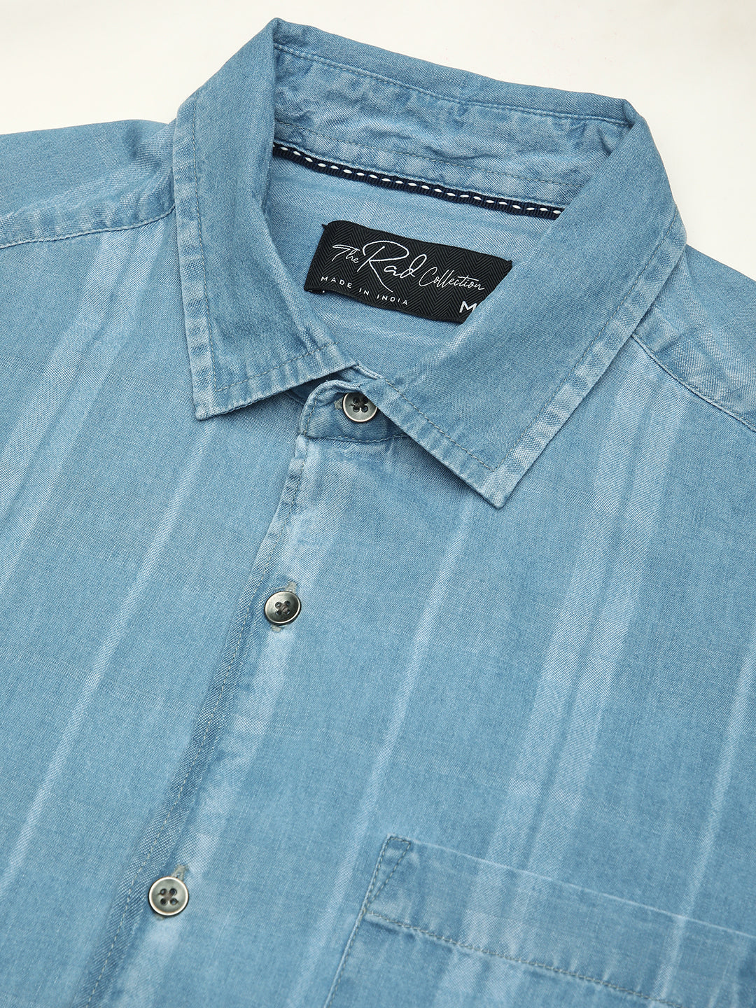 Plush Denim Vertical Stripe Shirt