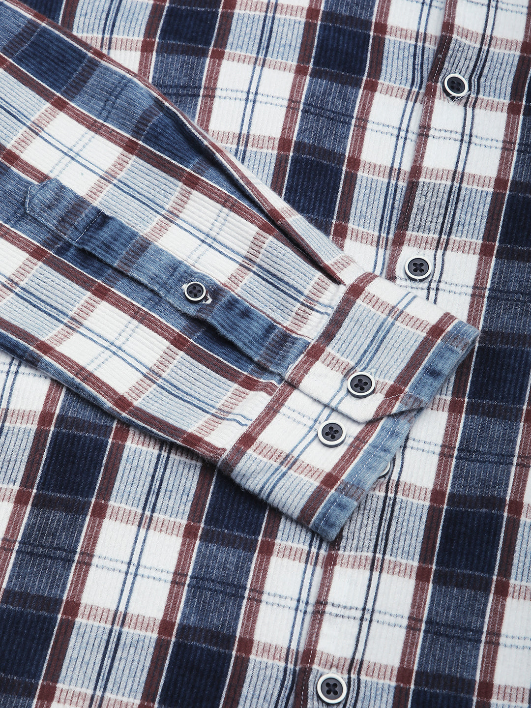 Denim Brown & Navy Plaid Checks Shirt