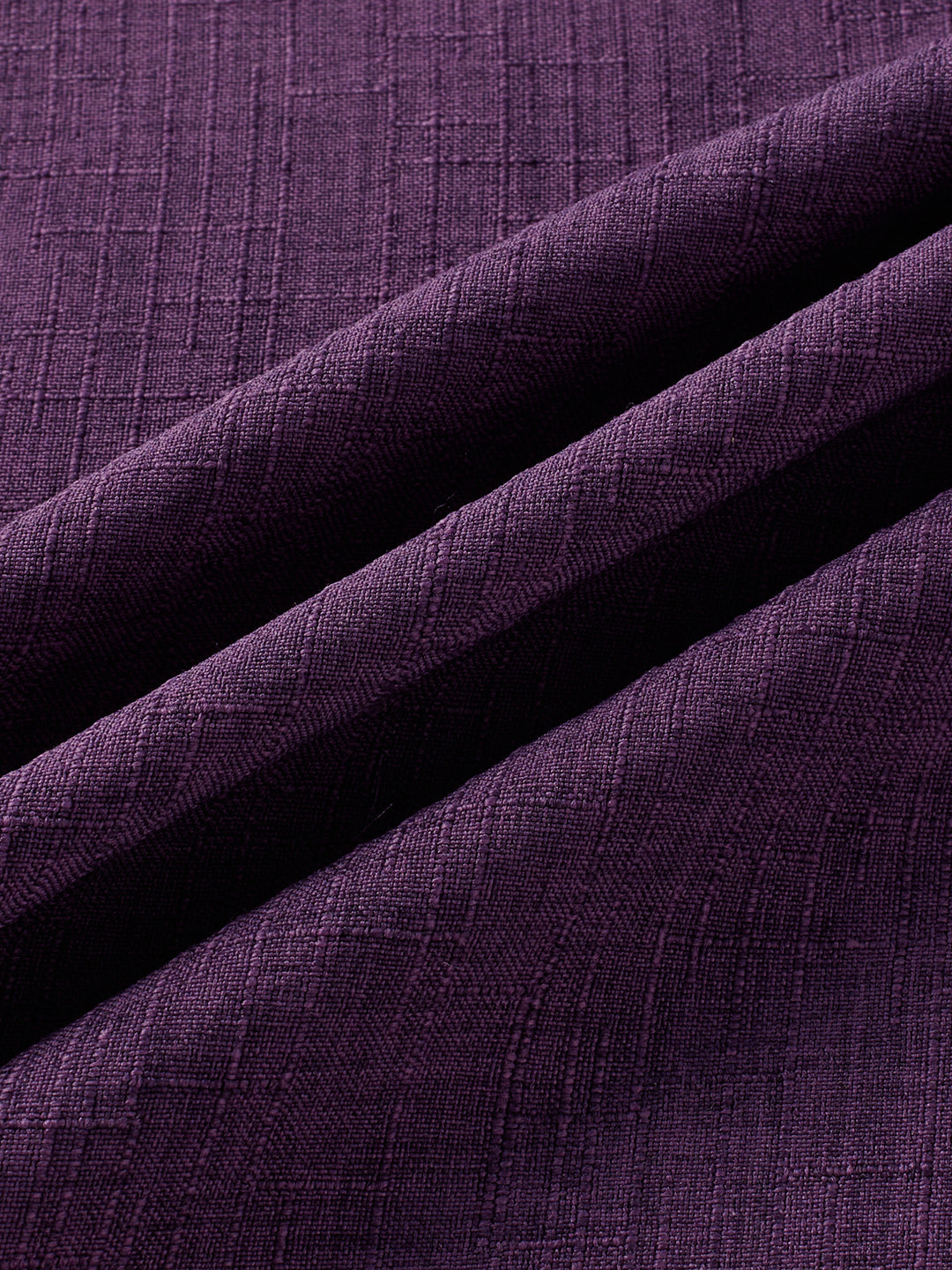 Opulent Dark Wine Slub Textured Shirt