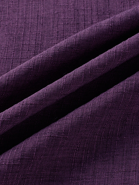 Opulent Dark Wine Slub Textured Shirt