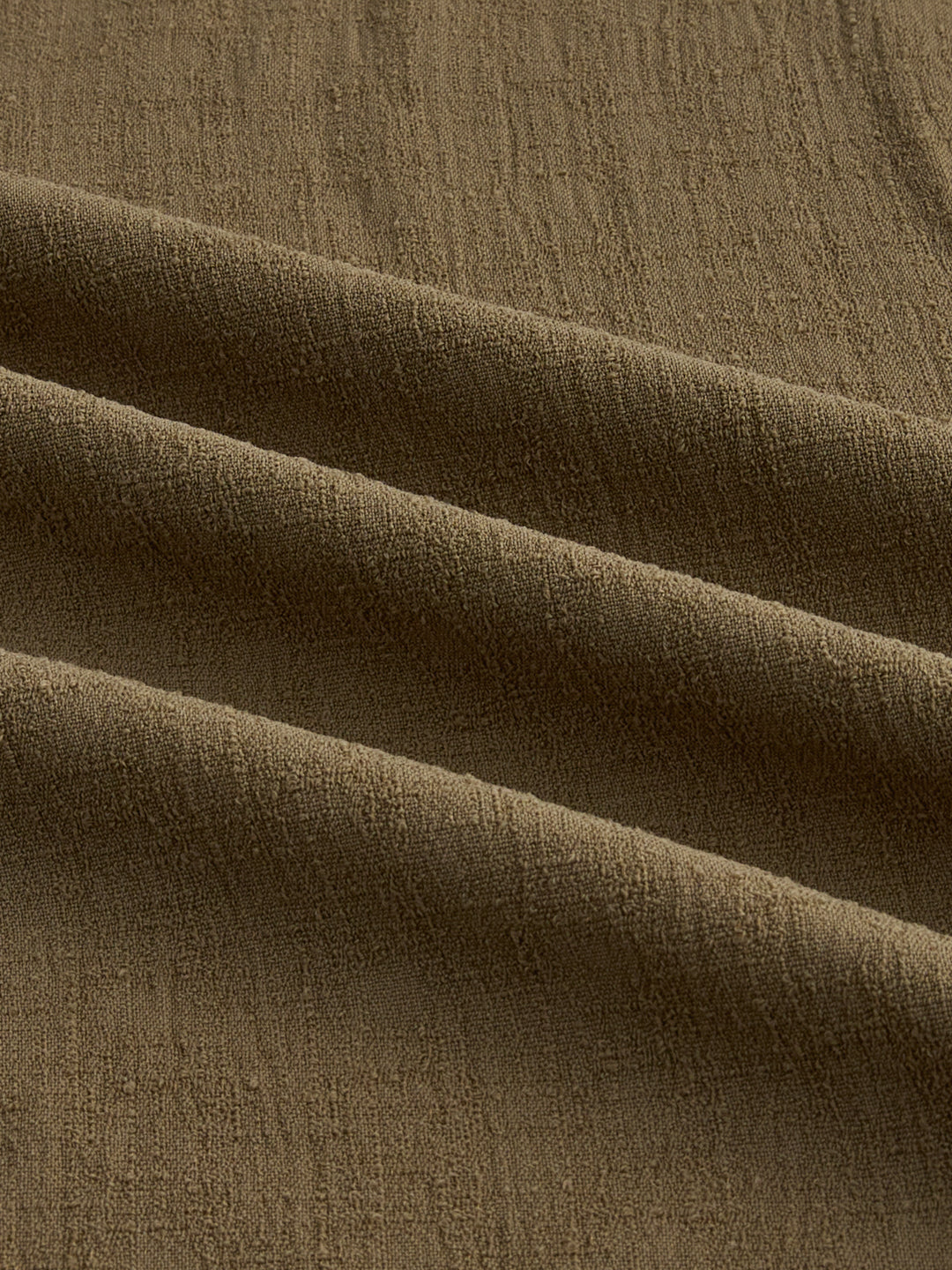 Pickle Olive Textured Boxy Fit Crop Shirt