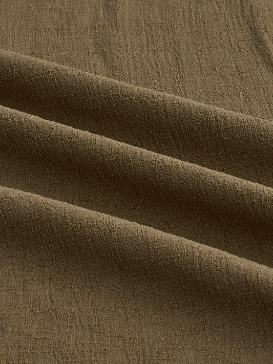 Pickle Olive Textured Boxy Fit Crop Shirt