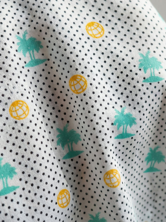 Indigo Dye Geometric & Island Vibe Basketball Print Boxers