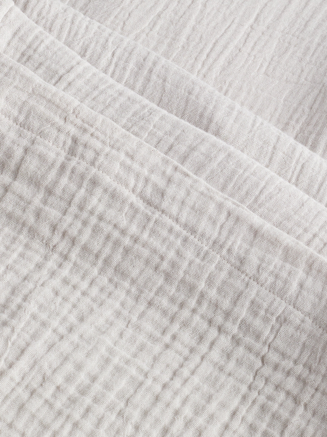 Cloud Grey Double Cloth Straight-Fit Trousers