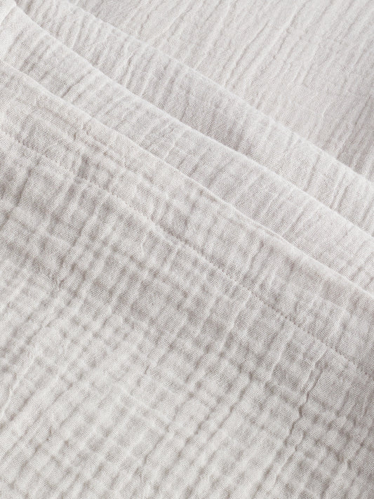 Cloud Grey Double Cloth Straight-Fit Trousers