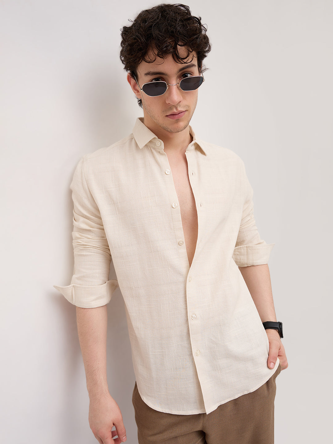Off-White Crossgrain Micro Textured Shirt
