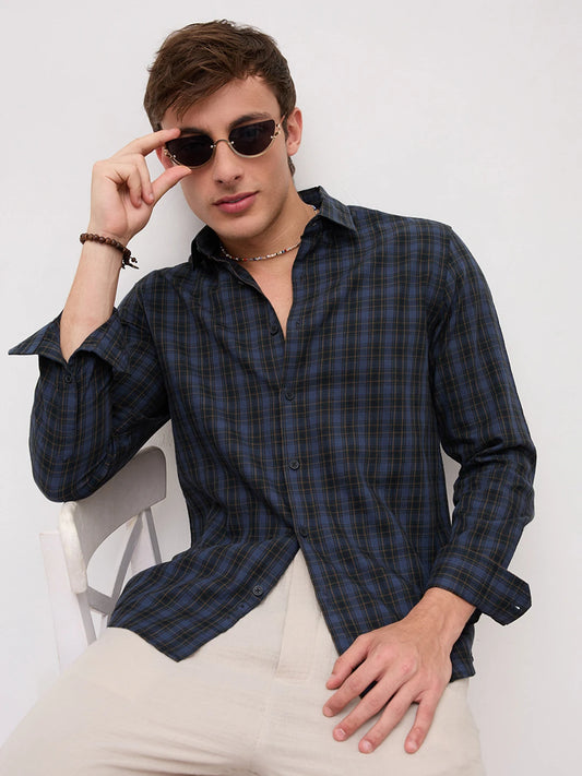 Twilight Navy Multi Checks Everyday Shirt