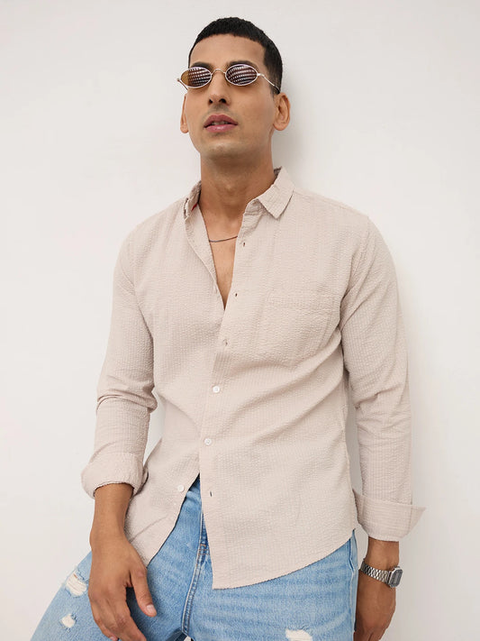 Soft Dune Premium Summer Essential Seersucker Shirt