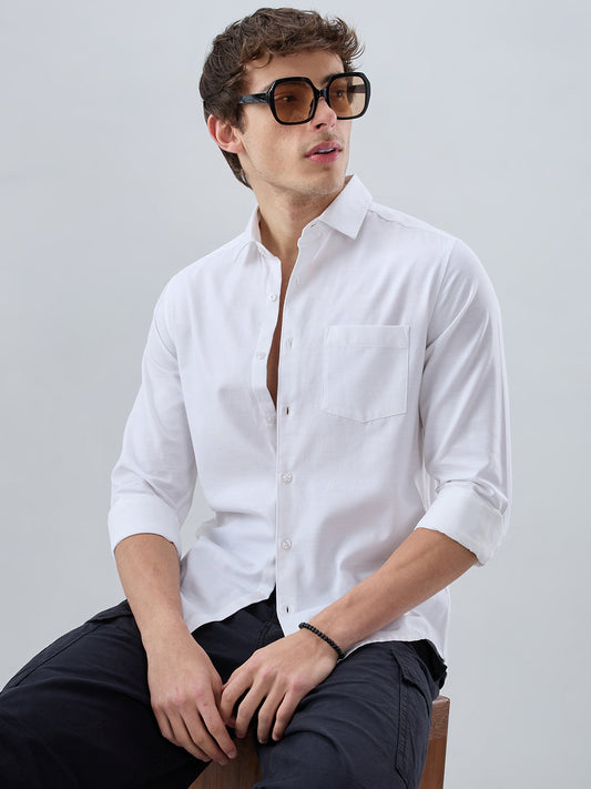 Snow White Fineweave Everyday Shirt