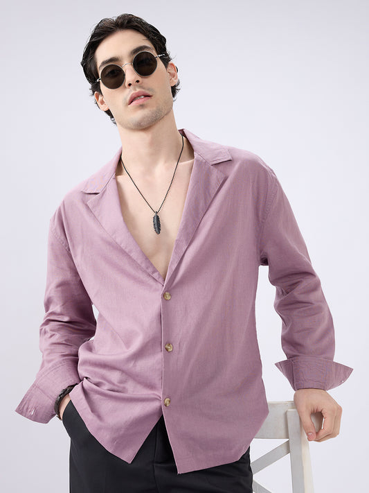 Rosemelt Linen Blend Lapel Collar Oversized Shirt