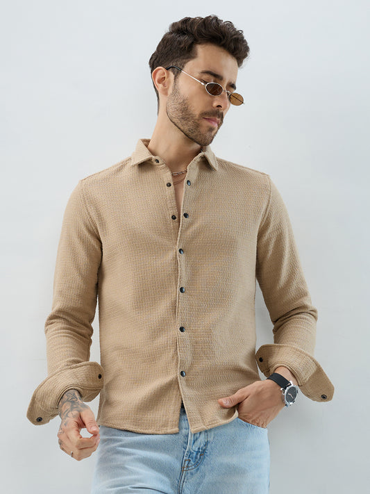 Grainfield Sand Beige Heavy Weave Shirt