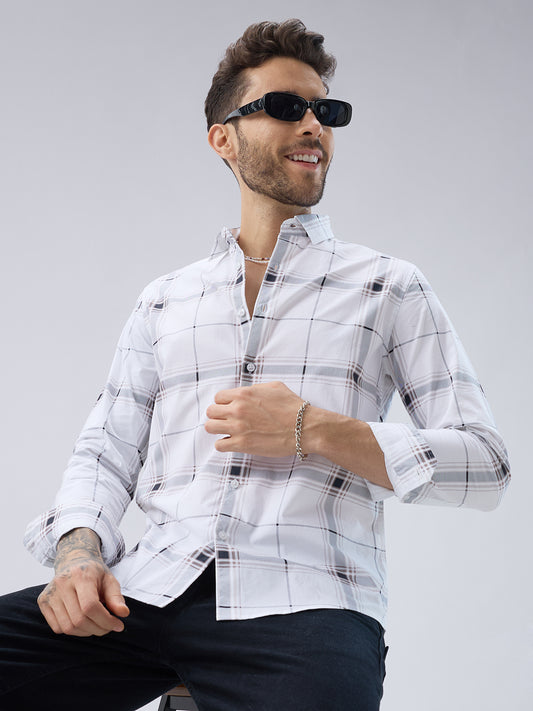 Morning Brew Neutral Checks Shirt