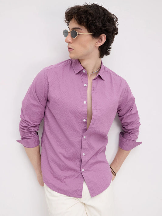 Sunset Purple Fine Textured Shirt