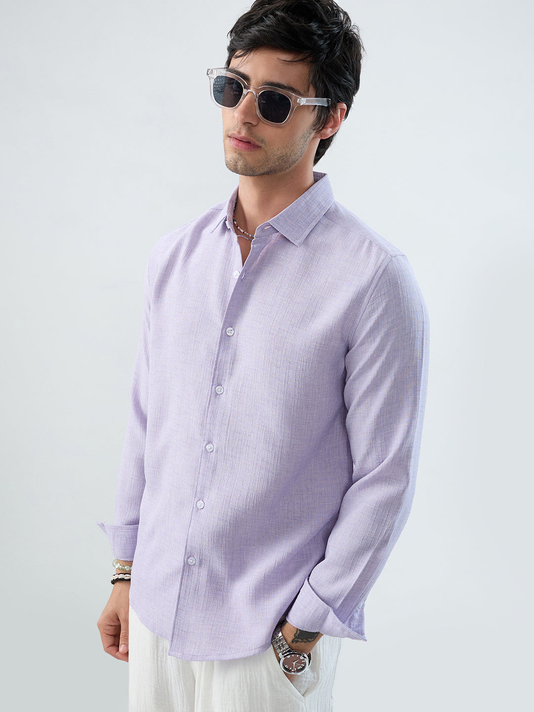 Lavender Mist Everyday Textured Shirt