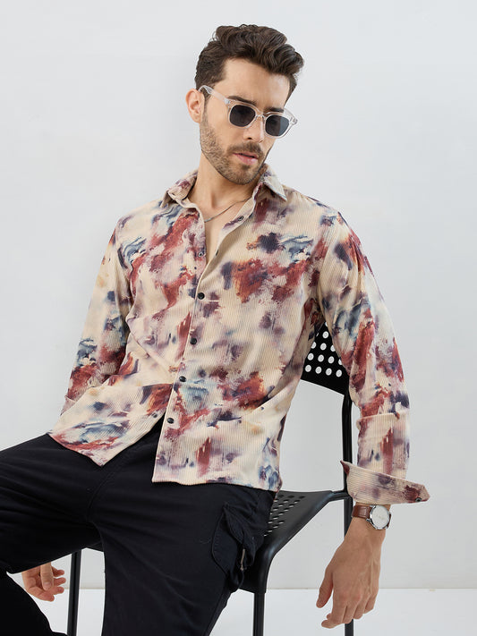 Abstract Eclectic Hue Corduroy Shirt