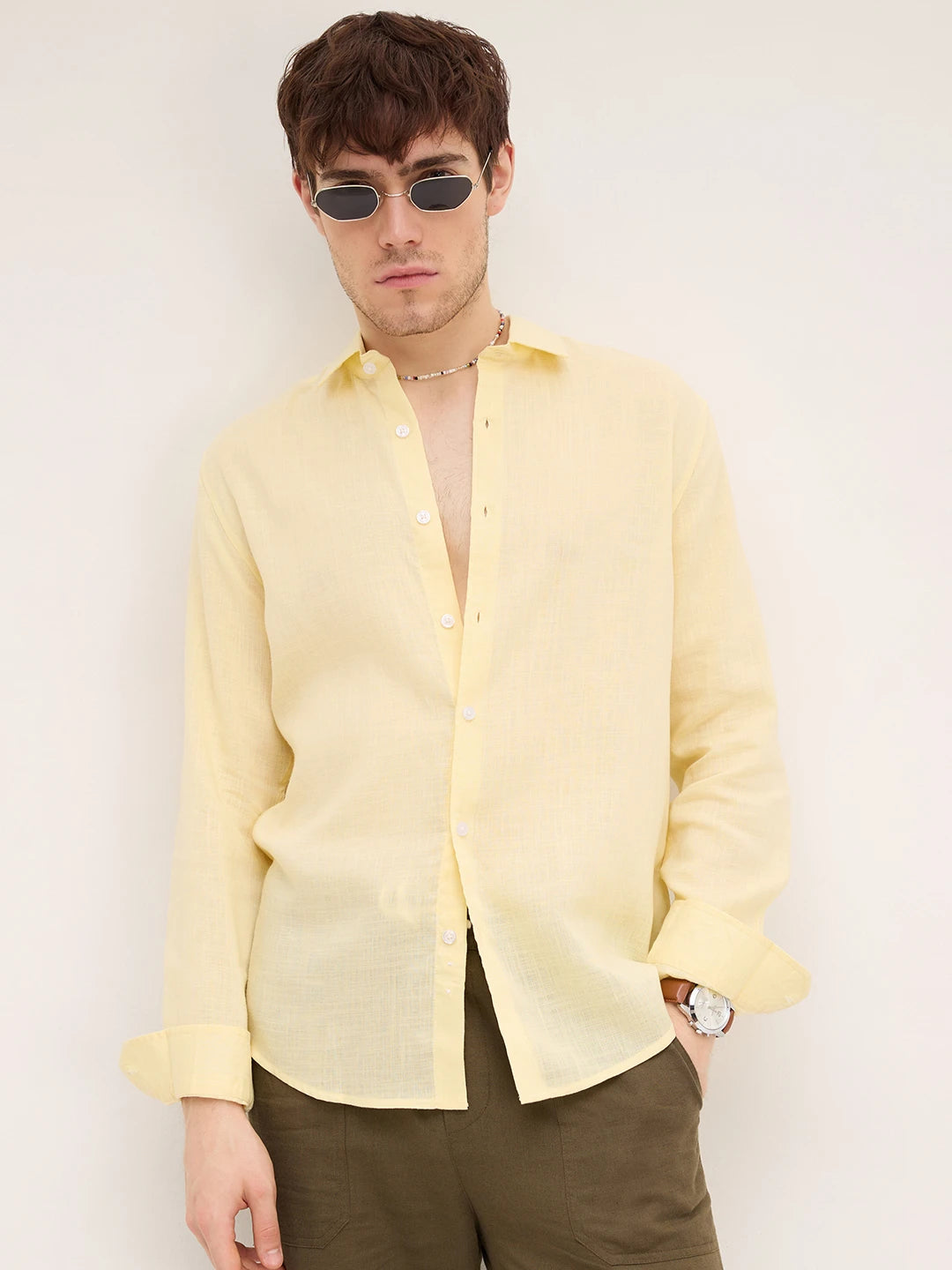 Iconic Butter Yellow Evening Shirt