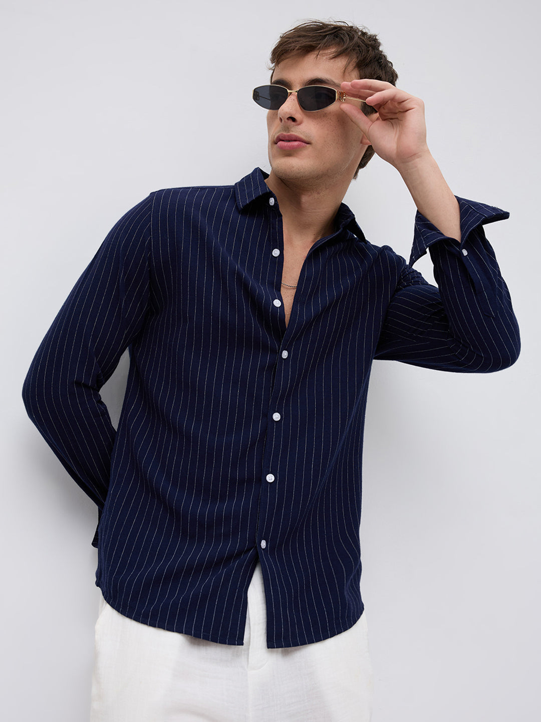 Deep Navy Pinstripe Everyday Shirt