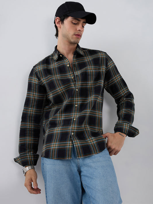 Premium Giza Cotton Multicolour Tartan Checked Shirt