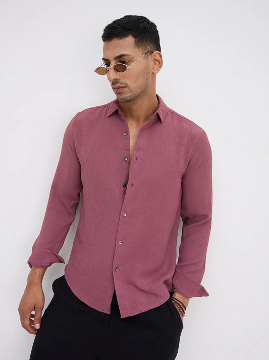 Debonair Affair Purple Crepe Shirt