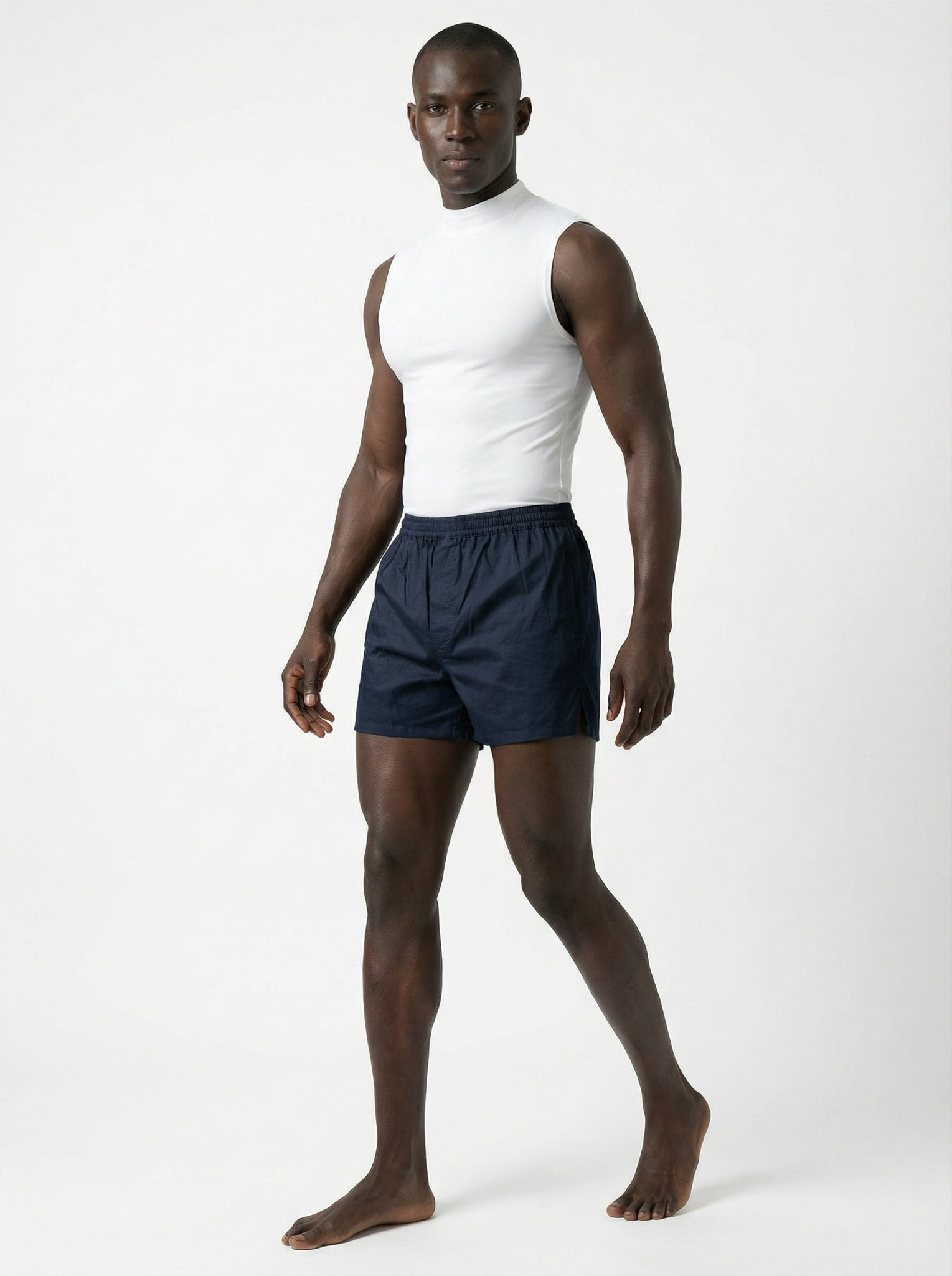 Shamrock Green Checks & Solid Navy Boxers