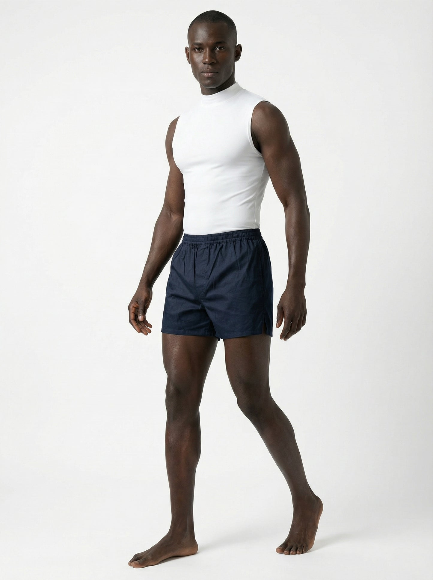 Shamrock Green Checks & Solid Navy Boxers