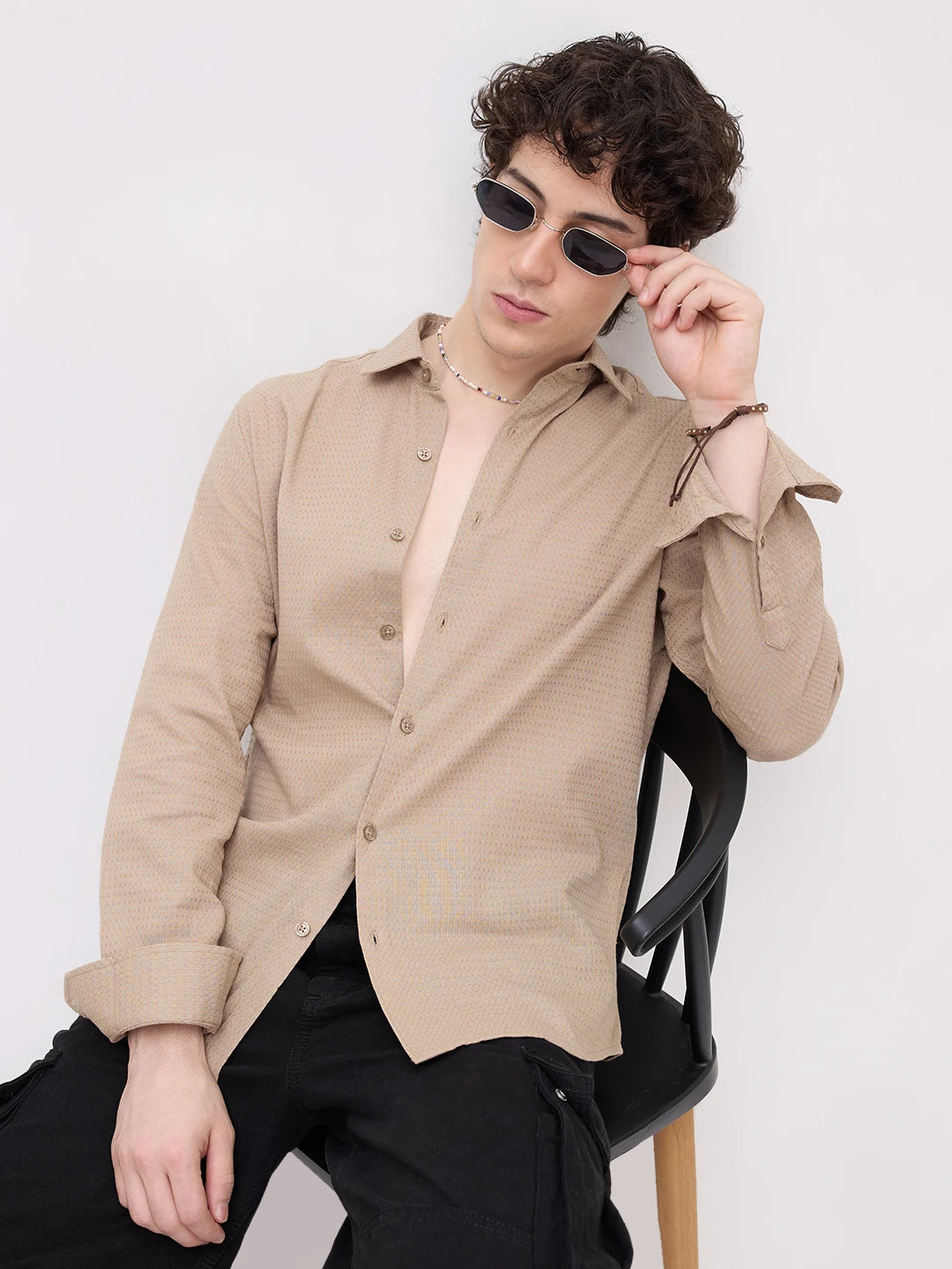 Sandscape Micro Waffle Textured Shirt
