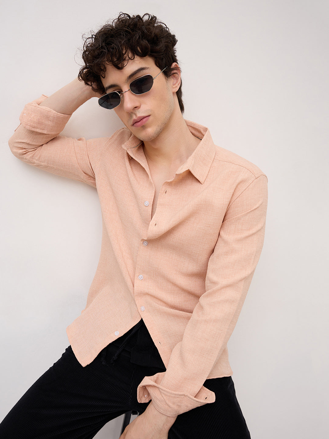 Classic Solid Peach Everyday Shirt