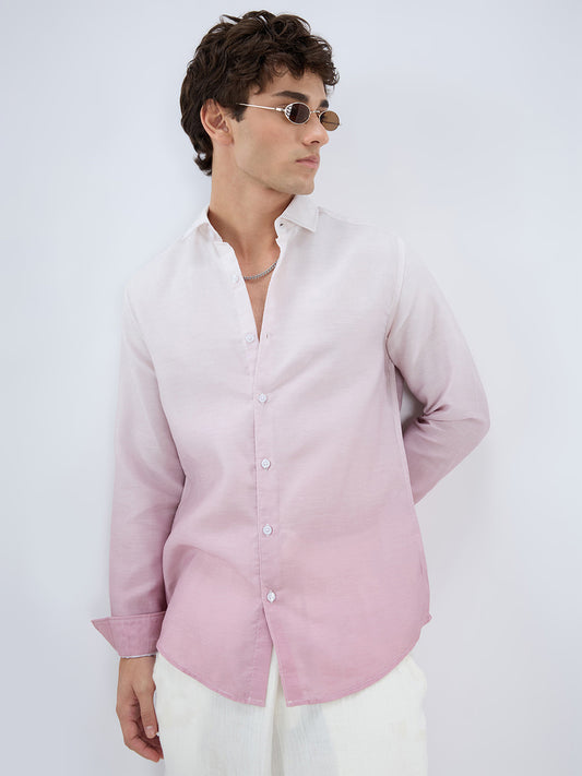 Elegant Pink Ombre Shirt