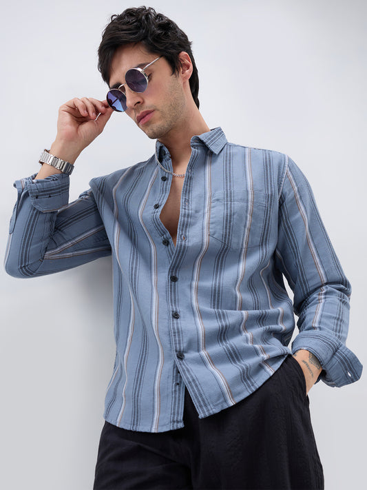 Power Grey Harmony Striped Shirt