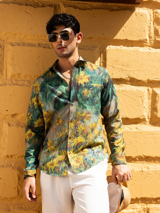 Brushstroke Canvas Multicolor Shirt