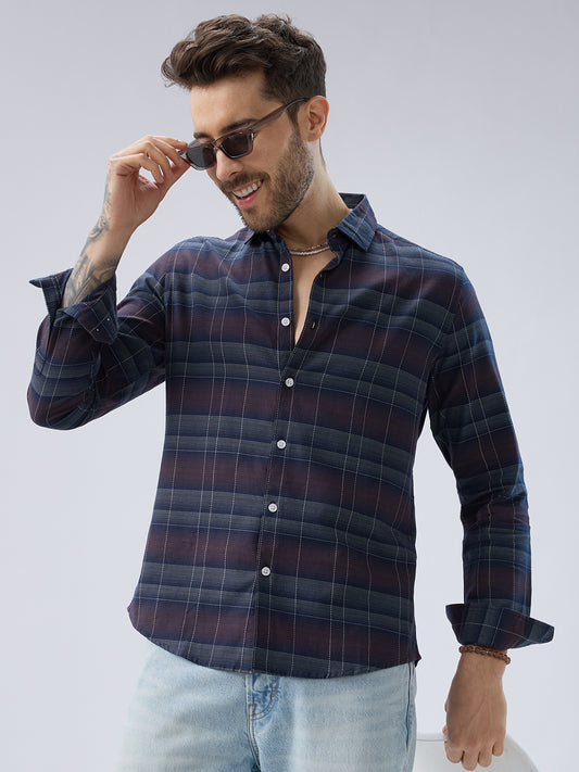 Premium Cotton Multitone Checks Shirt