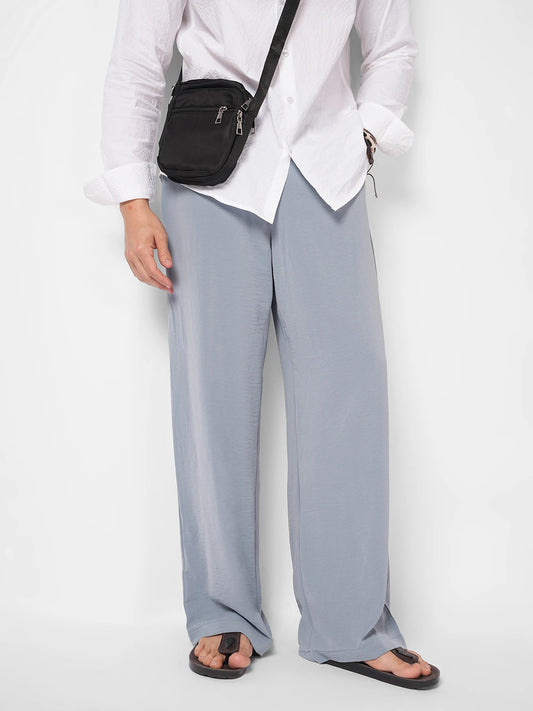 Squelchy Greyish Blue Wide Leg Trousers