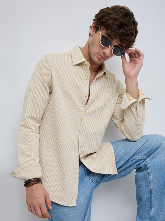 Cream Elite Artisan Linear Shirt