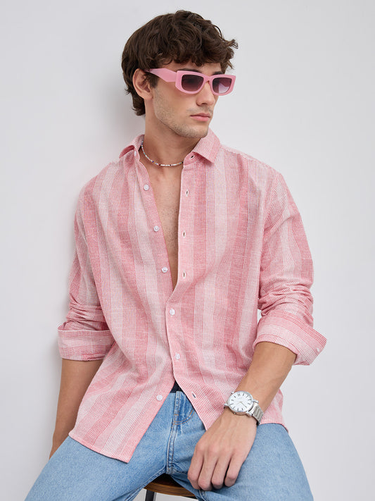 Rose Red Refined Multi Striped Shirt