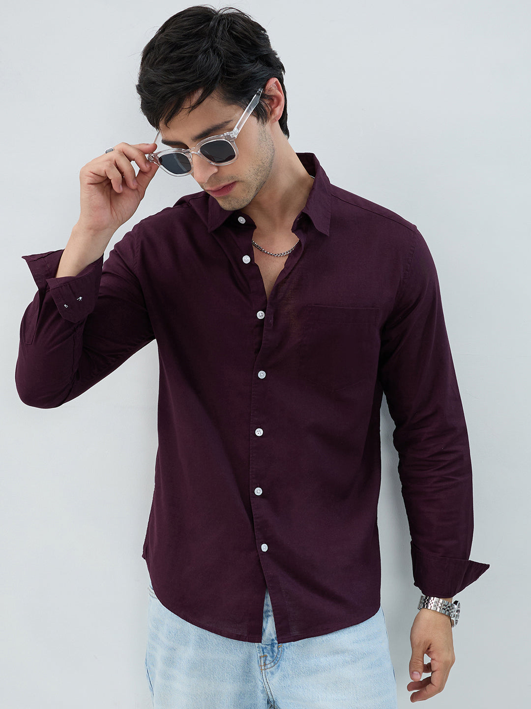 Solid Burgandy Everyday Shirt