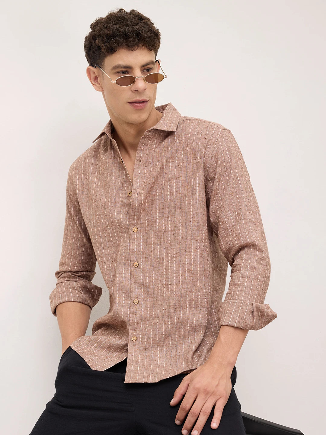 Dessert Grain Pinstripe Shirt