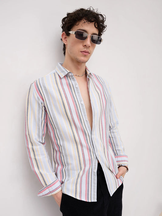 Sabulous Broad Multicolor Striped Shirt