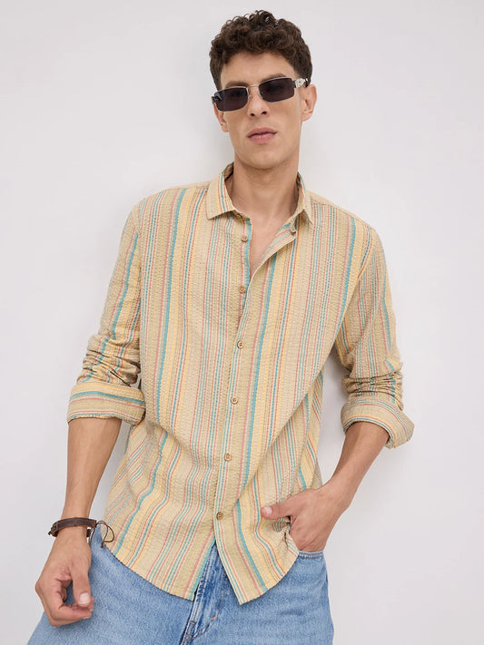 Pastel Trails Seersucker Shirt