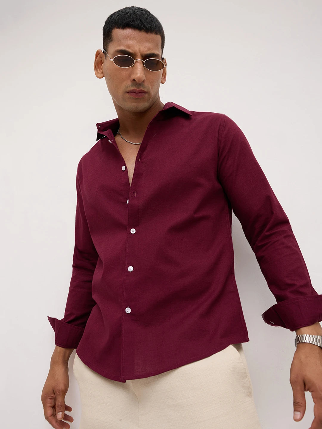 Refined Maroon Everyday Shirt